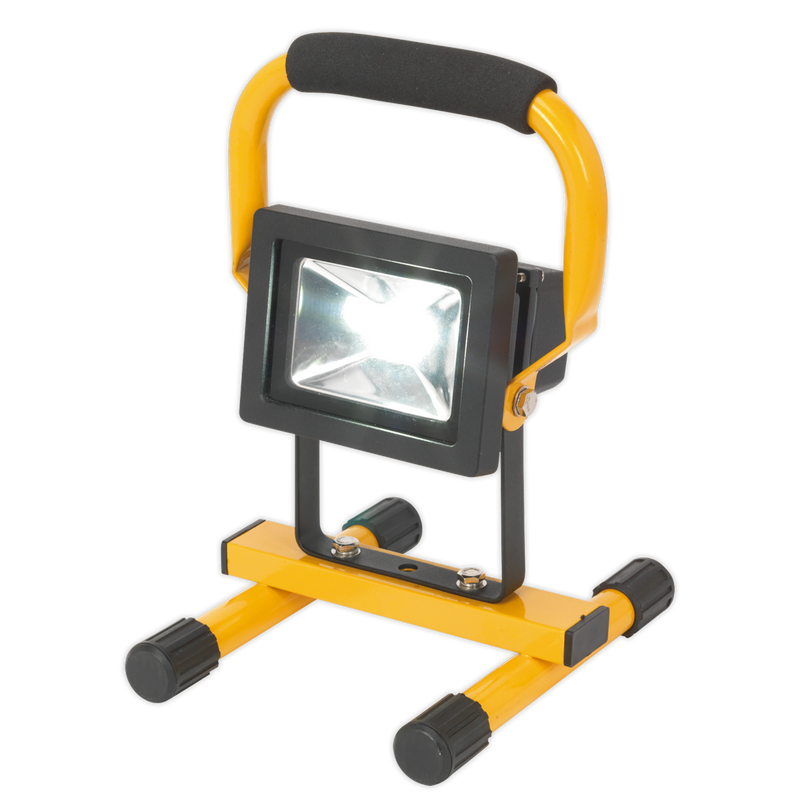 Cordless COB LED Floodlight with Wall Bracket 10W Lithium-ion Rechargeable | Pipe Manufacturers Ltd..