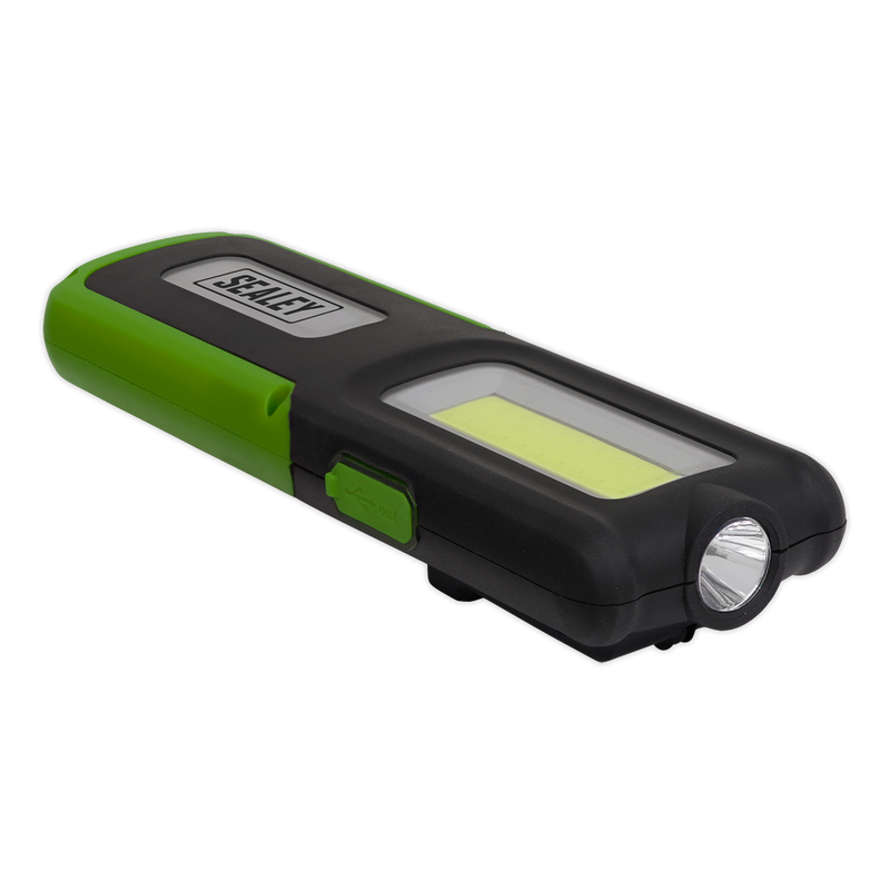 Rechargeable Inspection Lamp Green 5W COB + 3W LED + Power Bank | Pipe Manufacturers Ltd..