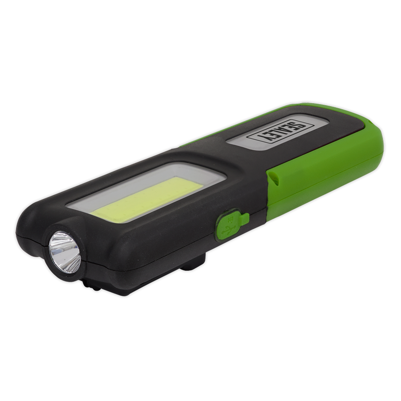 Rechargeable Inspection Lamp Green 5W COB + 3W LED + Power Bank | Pipe Manufacturers Ltd..