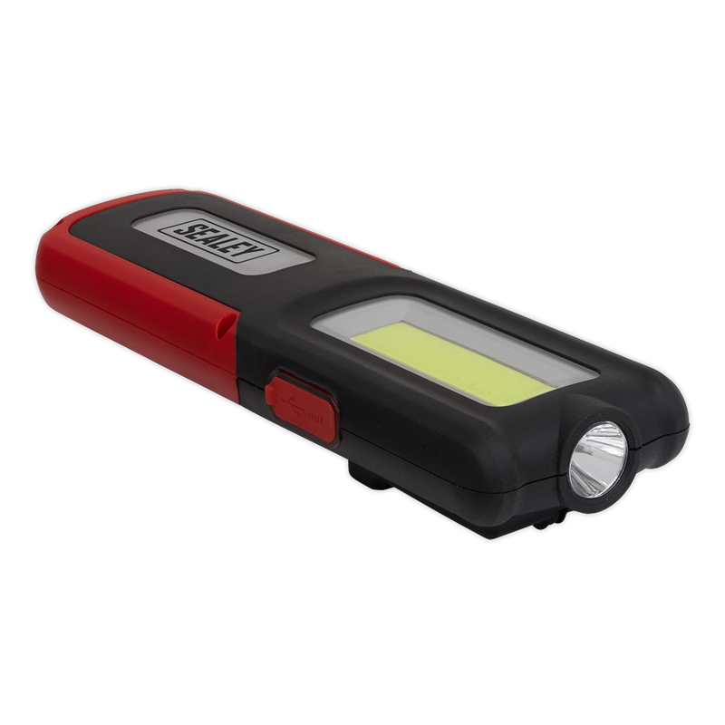Rechargeable Inspection Lamp Red 5W COB + 3W LED + Power Bank | Pipe Manufacturers Ltd..