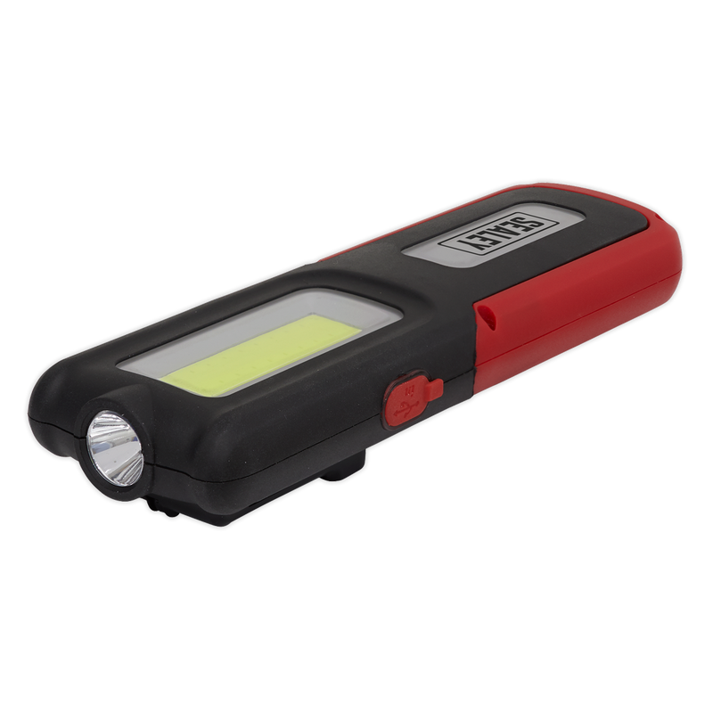Rechargeable Inspection Lamp Red 5W COB + 3W LED + Power Bank | Pipe Manufacturers Ltd..