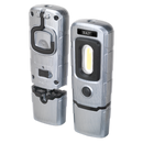 Rechargeable 360¡ Inspection Lamp 3W COB + 1W LED Brushed Aluminium Effect | Pipe Manufacturers Ltd..