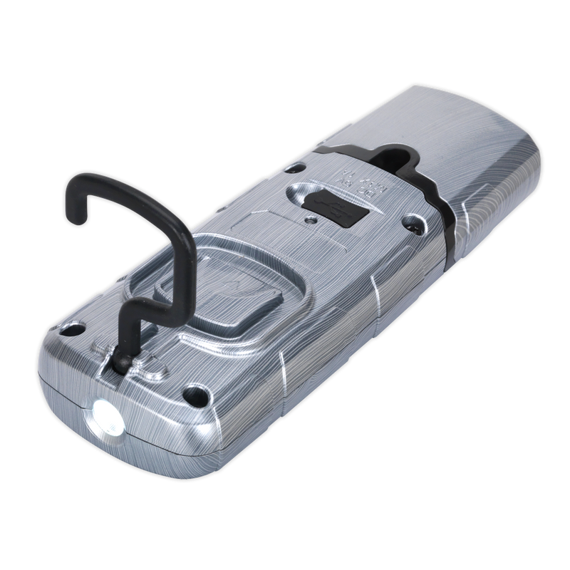 Rechargeable 360¡ Inspection Lamp 3W COB + 1W LED Brushed Aluminium Effect | Pipe Manufacturers Ltd..