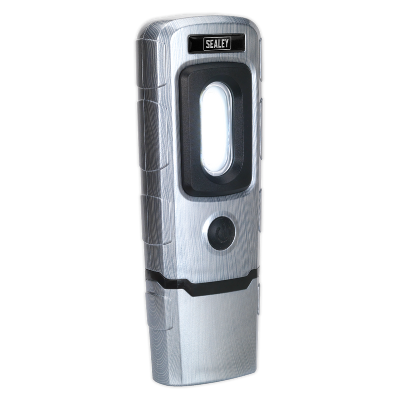 Rechargeable 360¡ Inspection Lamp 3W COB + 1W LED Brushed Aluminium Effect | Pipe Manufacturers Ltd..