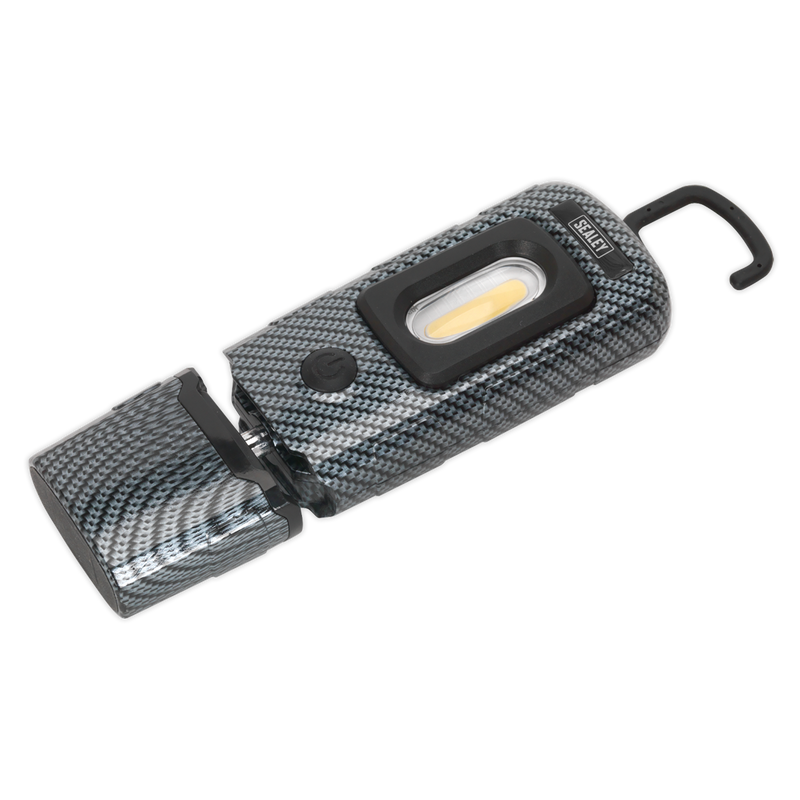 Rechargeable 360¡ Inspection Lamp 2W COB + 1W LED Carbon Fibre Effect | Pipe Manufacturers Ltd..