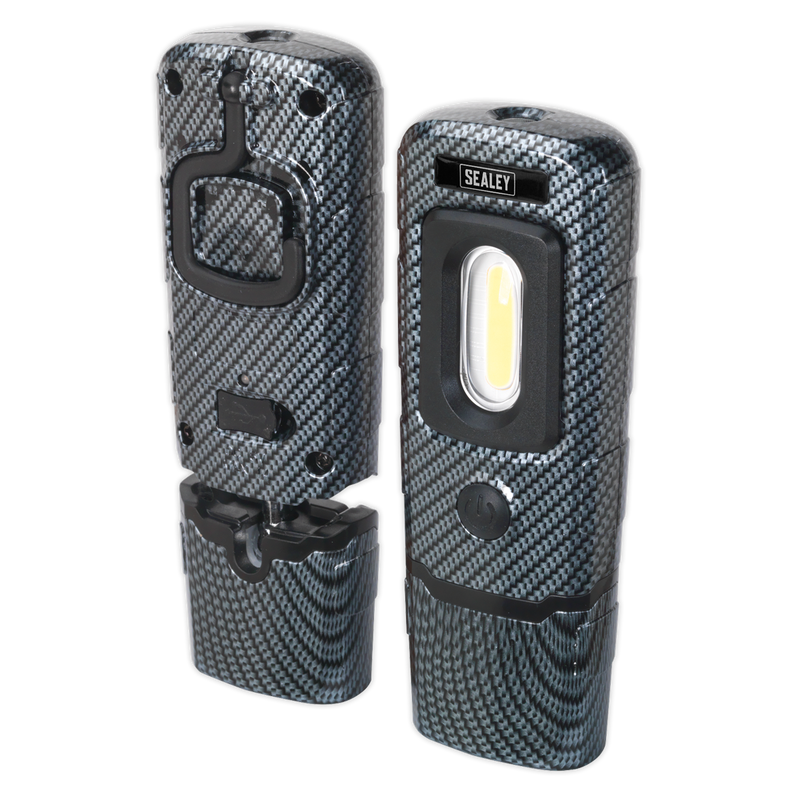 Rechargeable 360¡ Inspection Lamp 2W COB + 1W LED Carbon Fibre Effect | Pipe Manufacturers Ltd..
