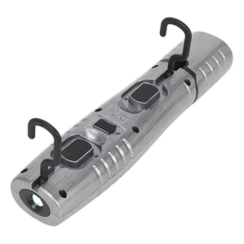 Rechargeable 360¡ Inspection Lamp 7 SMD + 3W LED Brushed Aluminium Lithium-ion | Pipe Manufacturers Ltd..