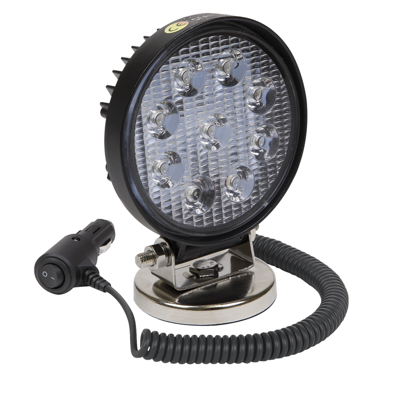Round Work Light with Magnetic Base 27W LED | Pipe Manufacturers Ltd..