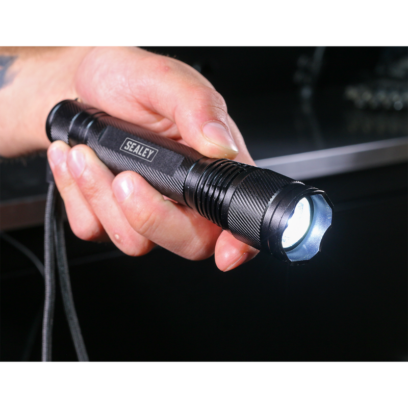 Aluminium Torch 3W XPE CREE LED Adjustable Focus 2 x AA Cell | Pipe Manufacturers Ltd..