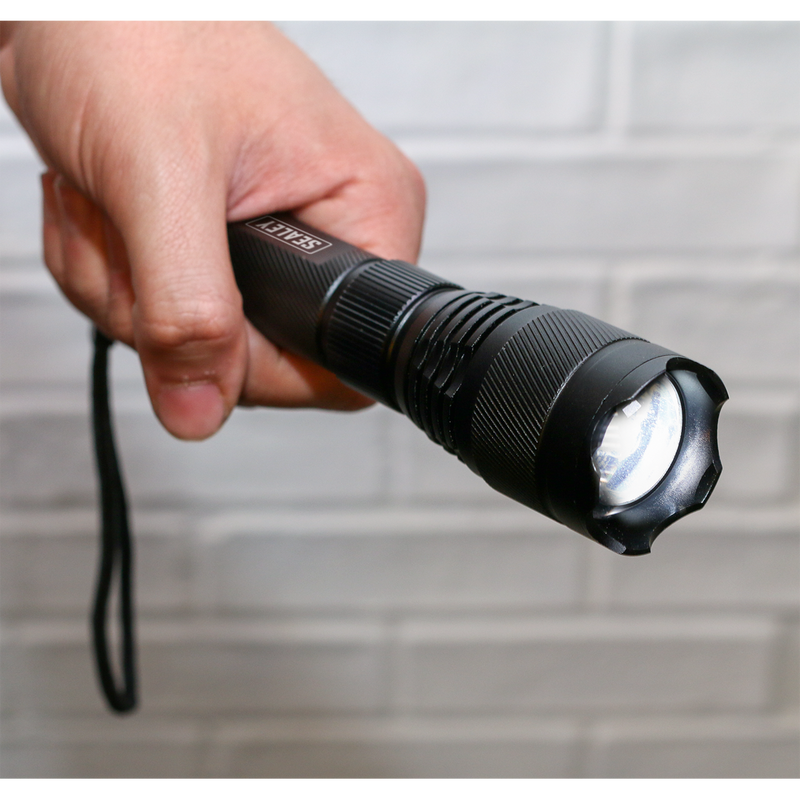 Aluminium Torch 10W CREE XPL LED Adjustable Focus Rechargeable with USB Port | Pipe Manufacturers Ltd..