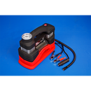 Tyre Inflator/Mini Air Compressor with Work Light Twin Cylinder 12V | Pipe Manufacturers Ltd..