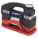 Tyre Inflator/Mini Air Compressor with Work Light Twin Cylinder 12V | Pipe Manufacturers Ltd..