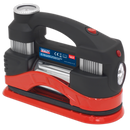 Tyre Inflator/Mini Air Compressor with Work Light Twin Cylinder 12V | Pipe Manufacturers Ltd..