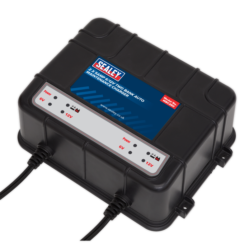 Two Bank 6/12V 10Amp (2 x 5A) Auto Maintenance Charger | Pipe Manufacturers Ltd..