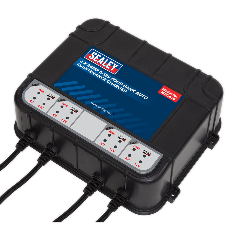 Four Bank 6/12V 8Amp (4 x 2A) Auto Maintenance Charger | Pipe Manufacturers Ltd..