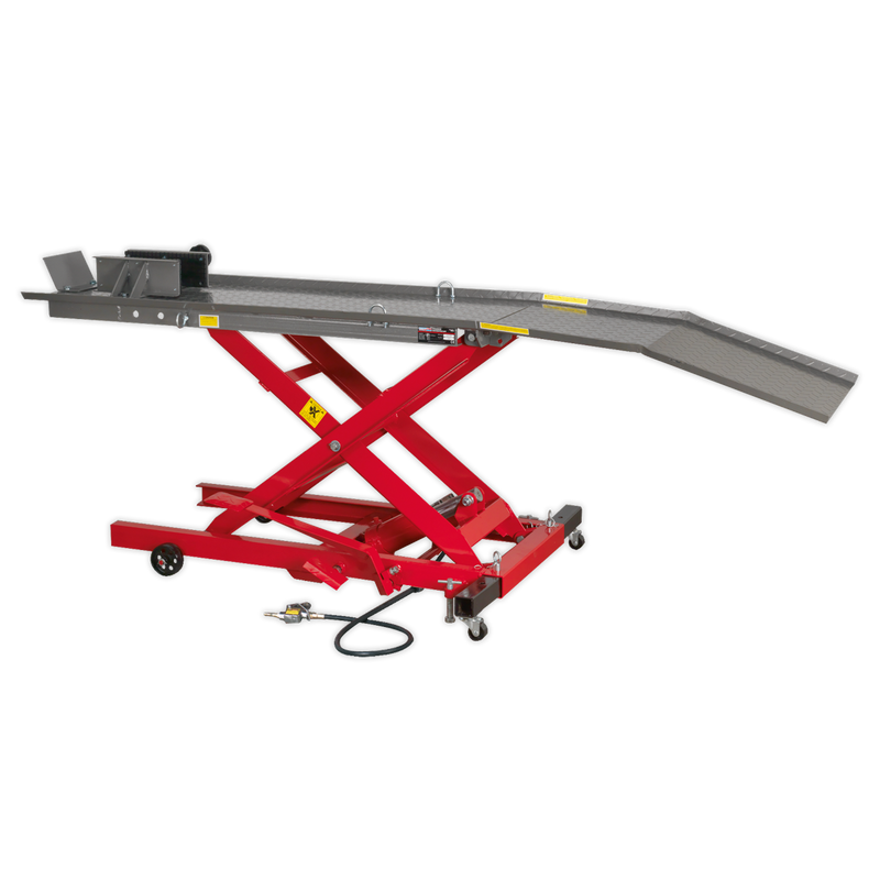 Motorcycle Lift 365kg Capacity Air/Hydraulic | Pipe Manufacturers Ltd..