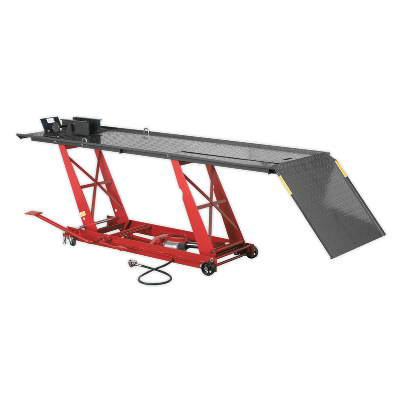 Motorcycle Lift 454kg Capacity Air/Hydraulic | Pipe Manufacturers Ltd..