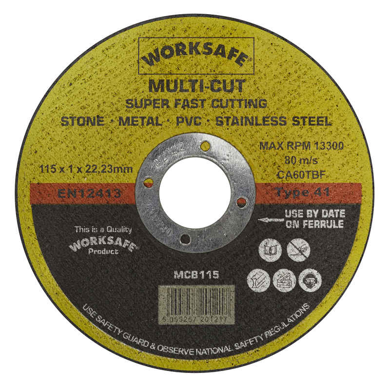 Multi-Cut Disc ¯115 x 1 x 22mm | Pipe Manufacturers Ltd..
