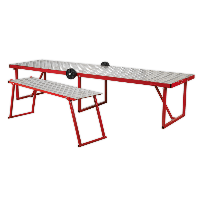 Motorcycle Portable Folding Workbench 360kg Capacity | Pipe Manufacturers Ltd..