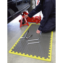 Interlocking EVA Foam Workshop Mat Set 1240 x 1825mm with Hi-Vis Edges | Pipe Manufacturers Ltd..
