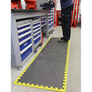 Interlocking EVA Foam Workshop Mat Set 1240 x 1825mm with Hi-Vis Edges | Pipe Manufacturers Ltd..