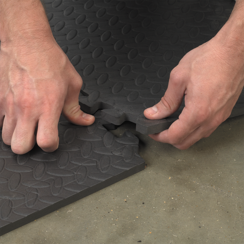 Interlocking EVA Foam Workshop Mat Set 1200 x 1800mm | Pipe Manufacturers Ltd..