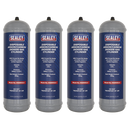 430g Disposable Argon/Carbon Dioxide Gas Cylinder 2.2L - Pack of 4