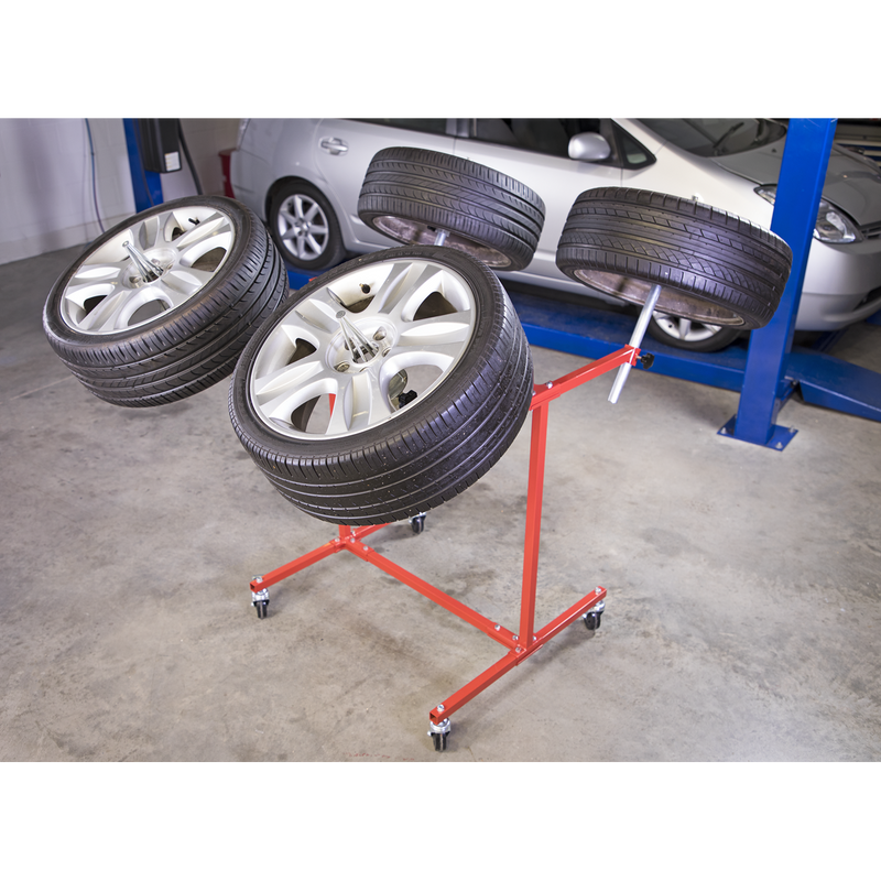 Alloy Wheel Painting/Repair Stand Heavy-Duty - 4 Wheel Capacity | Pipe Manufacturers Ltd..