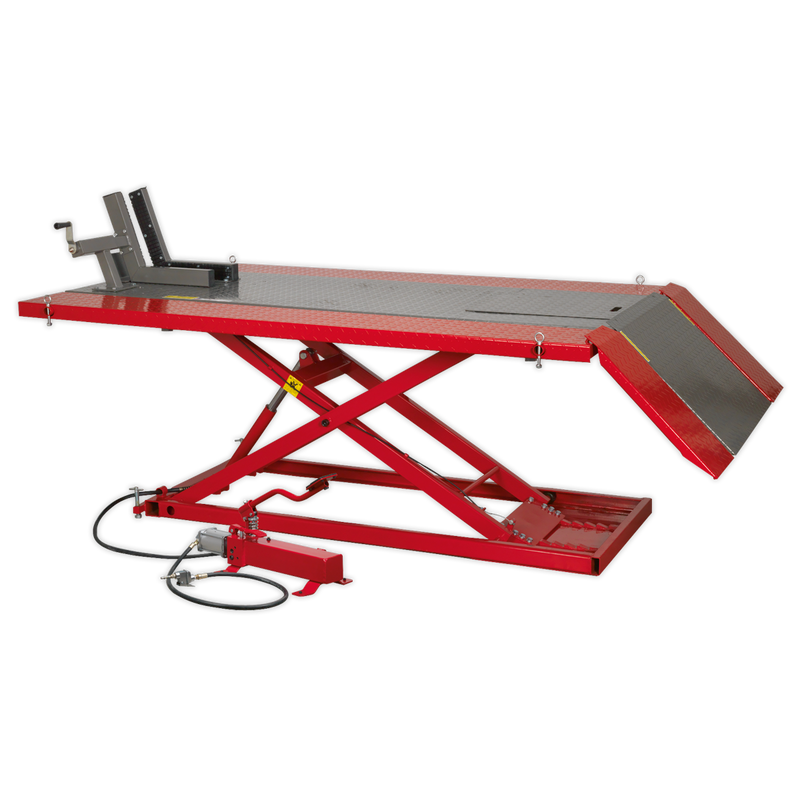 Mini Tractor/Quad/Motorcycle Lift 680kg Capacity Air/Hydraulic | Pipe Manufacturers Ltd..