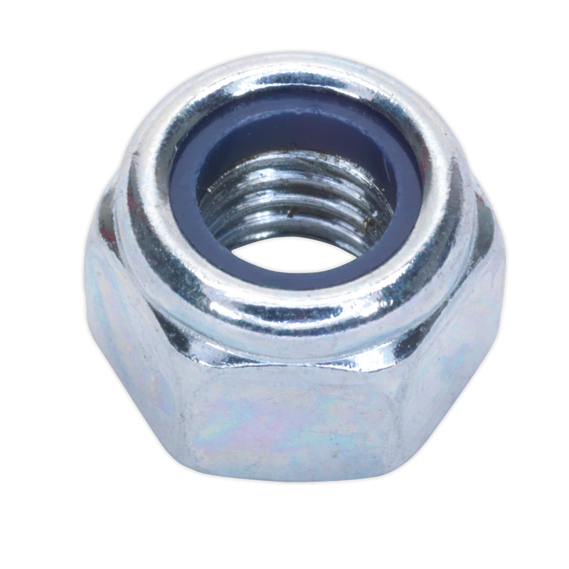 Nylon Lock Nut M8 Zinc DIN 982 Pack of 100 | Pipe Manufacturers Ltd..