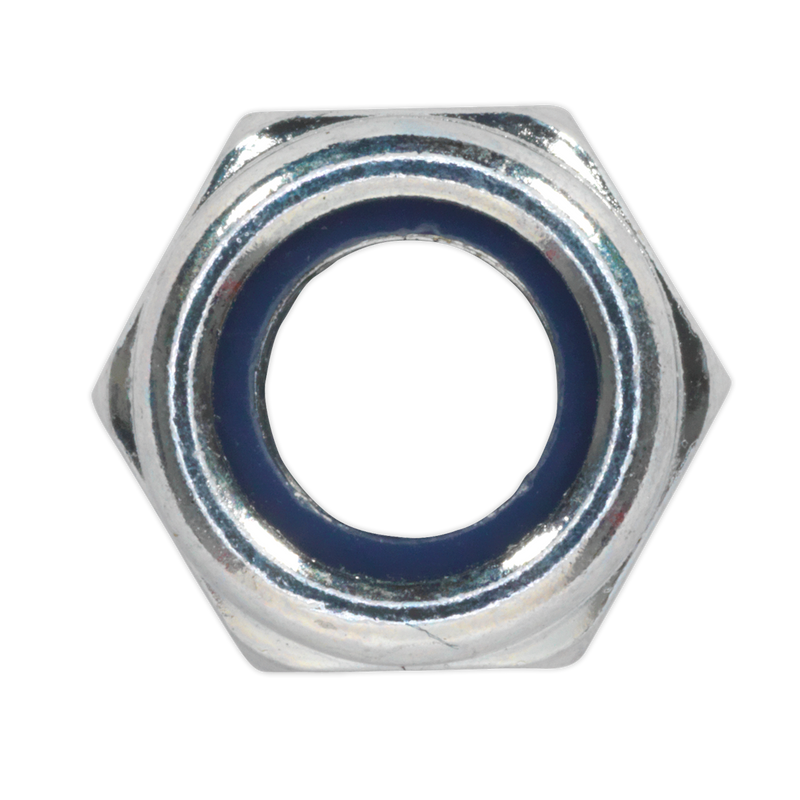 Nylon Lock Nut M8 Zinc DIN 982 Pack of 100 | Pipe Manufacturers Ltd..