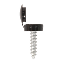 Numberplate Screw & Flip Cap 4.2 x 19mm Black Pack of 50 | Pipe Manufacturers Ltd..