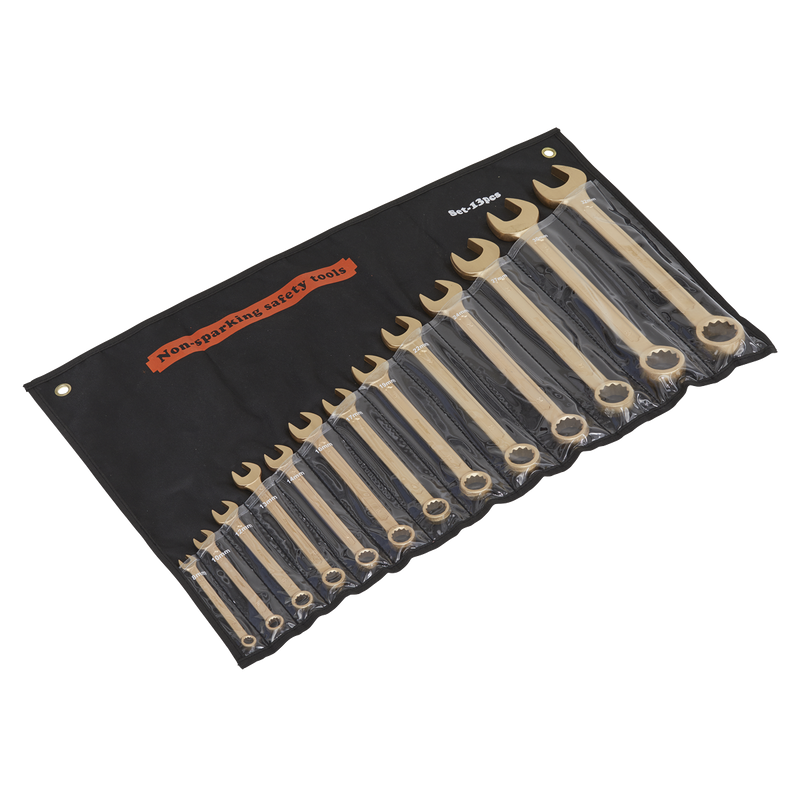 Combination Spanner Set 13pc 8-32mm Non-Sparking | Pipe Manufacturers Ltd..