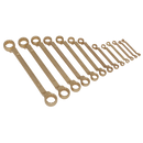 Double End Ring Spanner Set 13pc 5.5-32mm Non-Sparking | Pipe Manufacturers Ltd..