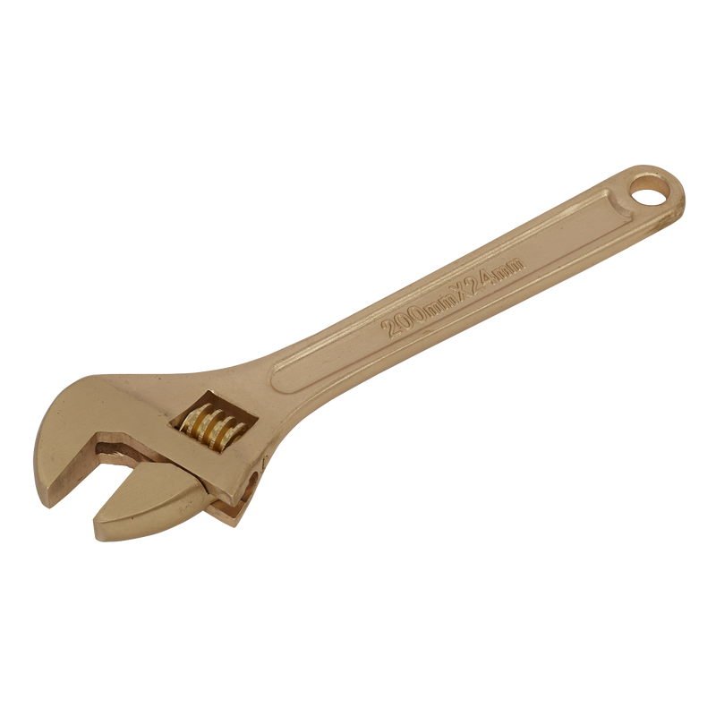 Adjustable Wrench 200mm Non-Sparking | Pipe Manufacturers Ltd..