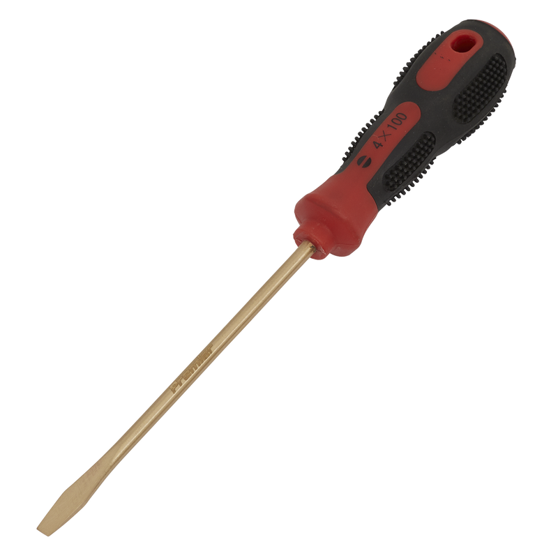 Screwdriver Slotted 4 x 100mm Non-Sparking | Pipe Manufacturers Ltd..