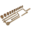Socket Set 17pc 1/2"Sq Drive Non-Sparking | Pipe Manufacturers Ltd..