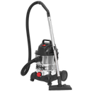 Vacuum Cleaner Industrial Wet & Dry 20L 1250W/230V Stainless Drum | Pipe Manufacturers Ltd..