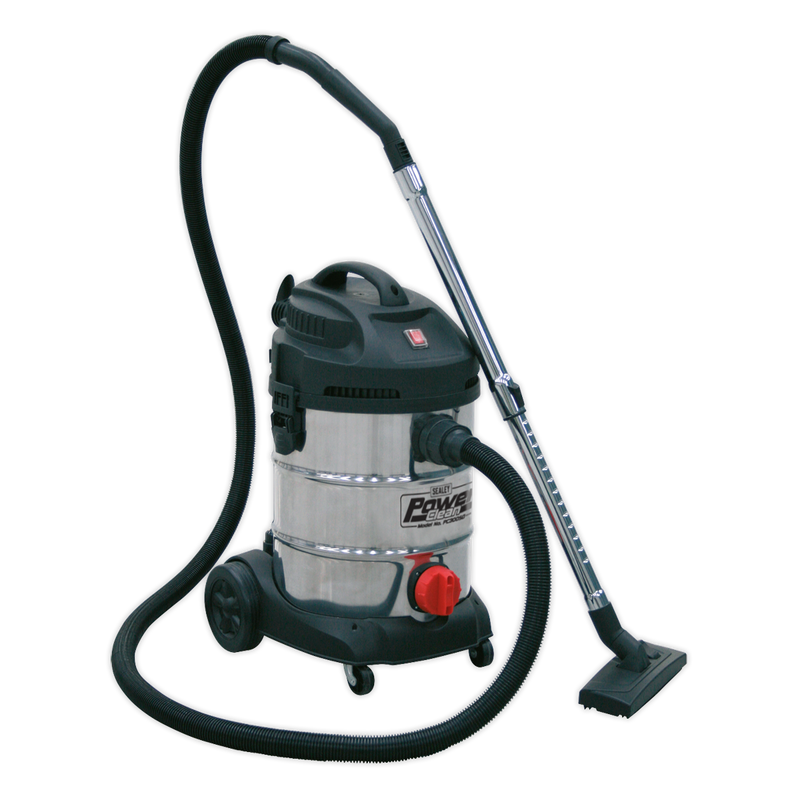 Vacuum Cleaner Industrial 30L 1400W/230V Stainless Drum | Pipe Manufacturers Ltd..