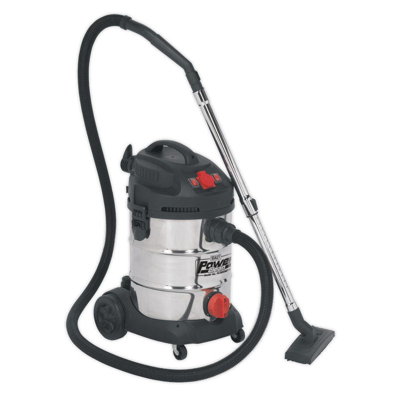 Vacuum Cleaner Industrial 30L 1400W/230V Stainless Drum Auto Start | Pipe Manufacturers Ltd..