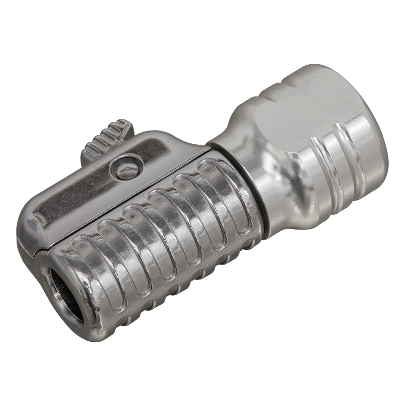 Straight Swivel Tyre Inflator Clip-On Connector 1/4"BSP(F) | Pipe Manufacturers Ltd..