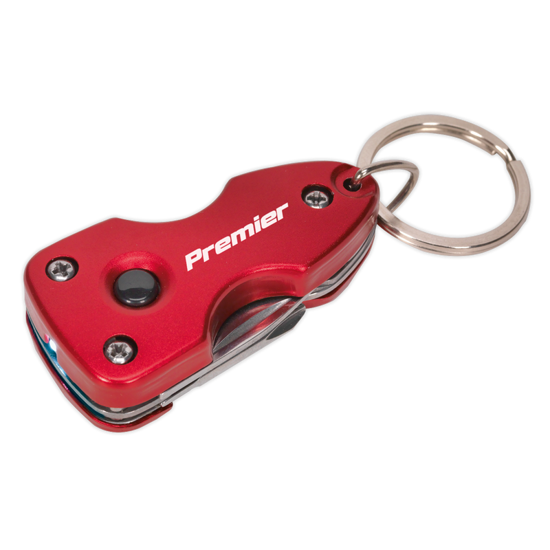 Multi-Tool Key Chain with LED Light | Pipe Manufacturers Ltd..