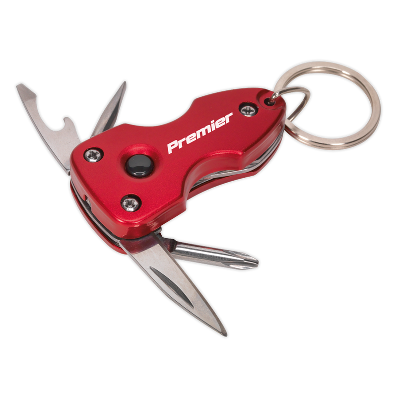 Multi-Tool Key Chain with LED Light | Pipe Manufacturers Ltd..