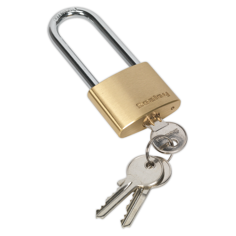 Brass Body Padlock Long Shackle 40mm | Pipe Manufacturers Ltd..