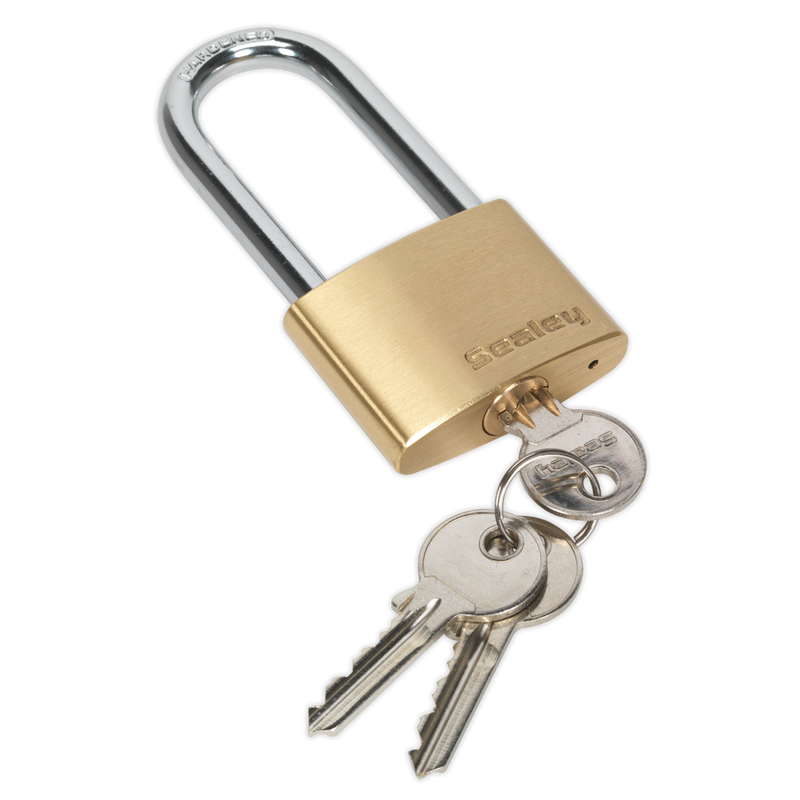 Brass Body Padlock Long Shackle 50mm | Pipe Manufacturers Ltd..