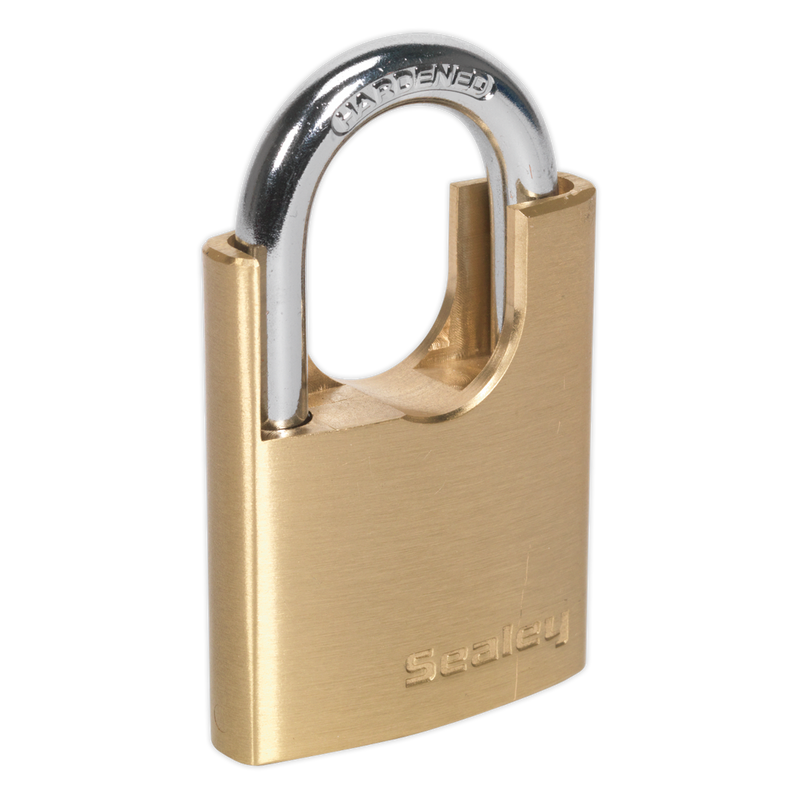 Brass Body Padlock Shrouded Shackle 50mm | Pipe Manufacturers Ltd..