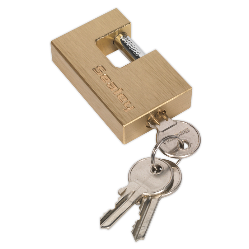 Brass Body Shutter Padlock 60mm | Pipe Manufacturers Ltd..