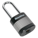 Zinc Coated Steel Body Padlock Long Shackle 44mm | Pipe Manufacturers Ltd..