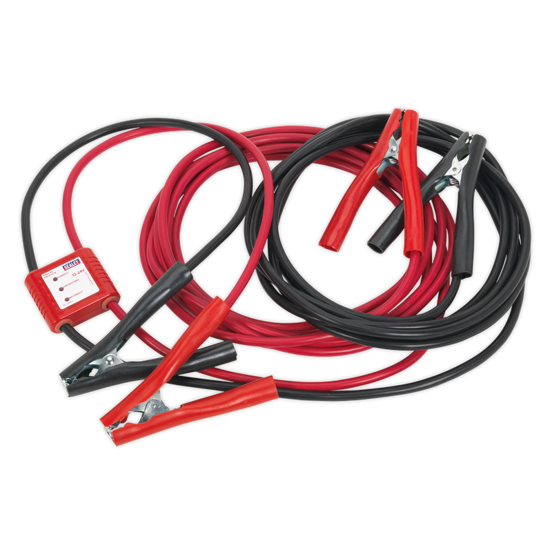 Booster Cables 7m 450A 25mm_ with 12/24V Electronics Protection | Pipe Manufacturers Ltd..