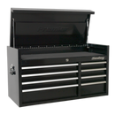 Topchest 8 Drawer 1040mm Heavy-Duty Black | Pipe Manufacturers Ltd..